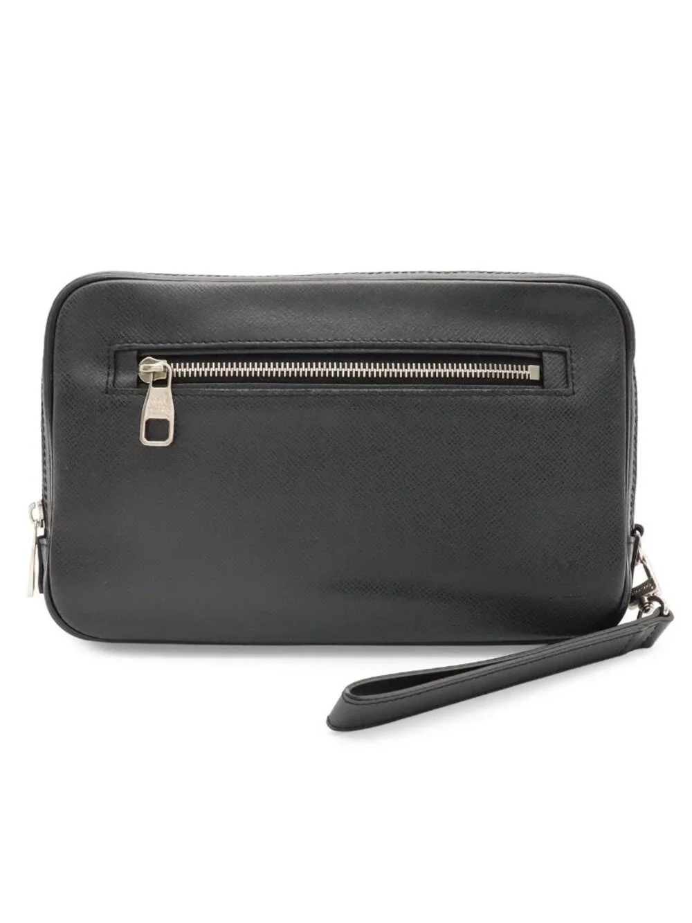 Louis Vuitton Taiga Neo Pavel Clutch Leather Ardoise Black Silver